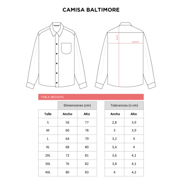Camisa Baltimore Hombre/Unisex - Imagen 2