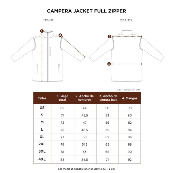 Campera Jacket Full Zipper Cardon - Imagen 10