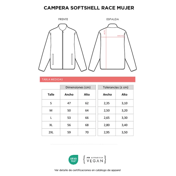 Campera Softshell Race Mujer - Imagen 2